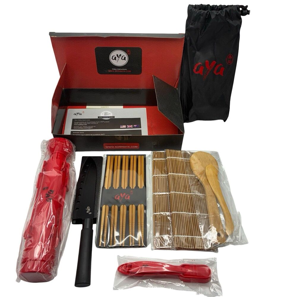 NEW AYA Sushi Making Kit Original Bazooka Kit Sushi Knife + 19 Pieces Sushiaya